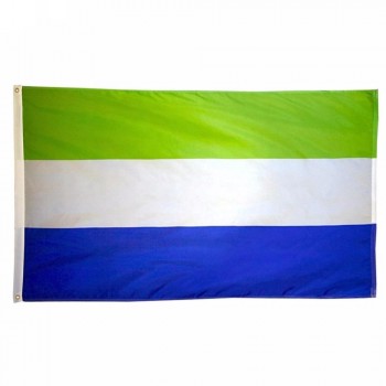 Best quality 3*5FT polyester Sierra Leone flag with two eyelets