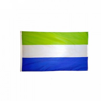 Promotional excellent fabric best printing Sierra leone flag