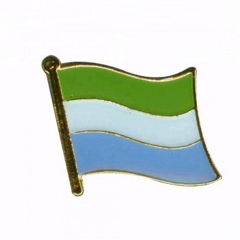 Sierra Leone country flag lapel pin