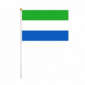 Short shipping time 2019 low price  SIERRA LEONE national team hand flag